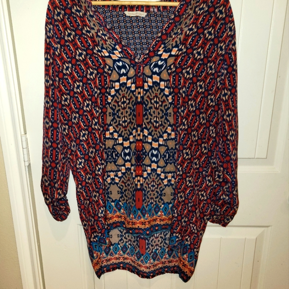 Soft Surroundings Multi Colored Abstract Tunic Si… - image 1